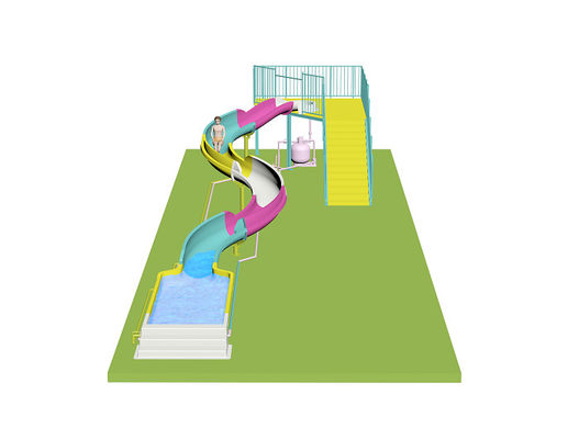 Spiraalwaterglijbanen voor kinderen voor het waterpark