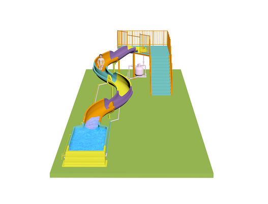 Spiraalwaterglijbanen voor kinderen voor het waterpark