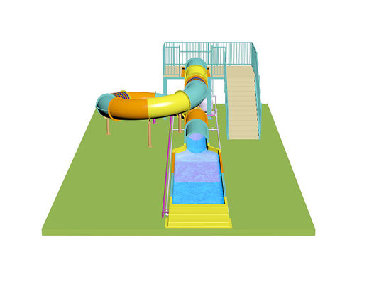 Kinderen dicht glijwater glij voor waterpark glasvezel materiaal
