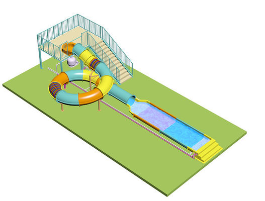 Kinderen dicht glijwater glij voor waterpark glasvezel materiaal