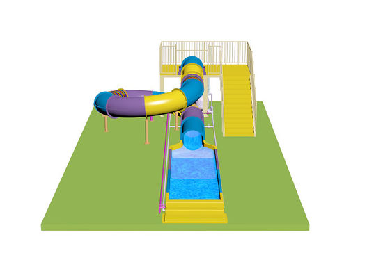 Kinderen dicht glijwater glij voor waterpark glasvezel materiaal