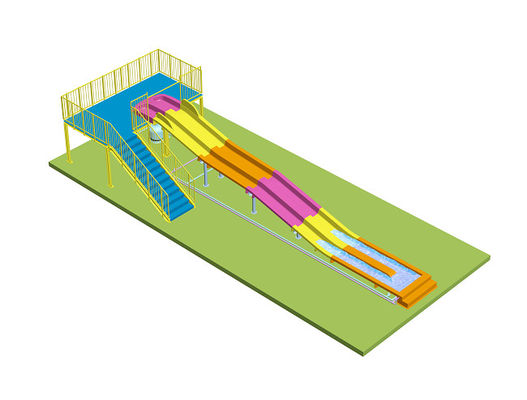 Waterglijbanen met regenboog voor kinderen voor waterpark