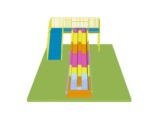 Waterglijbanen met regenboog voor kinderen voor waterpark
