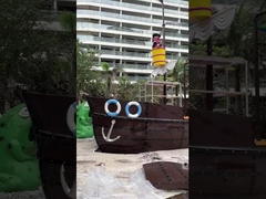 Water speeltuin apparatuur Piratenboot,Viberglass Hedgehog Spray Aqua Play Game